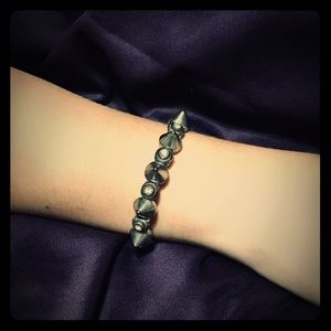 Silver spike bracelet